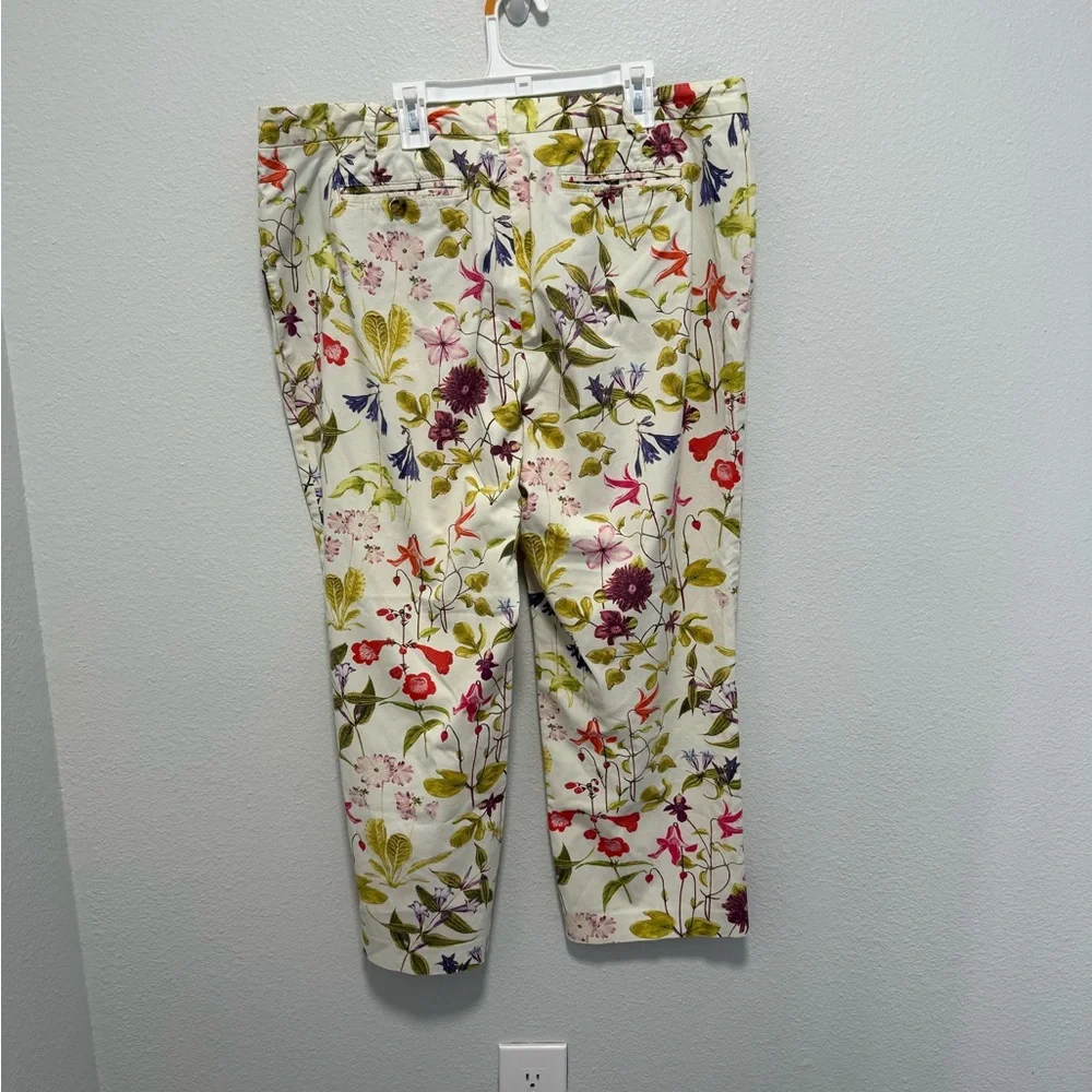 Lands End Floral Print Pants Size 14 - Picture 2 of 3